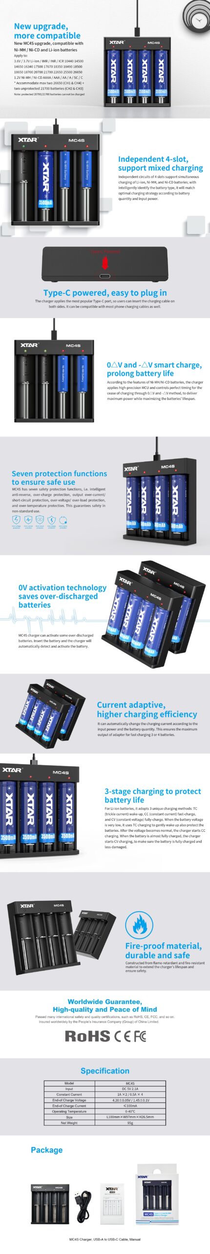 Punjač MC4S - XTAR » Ecigareta.hr