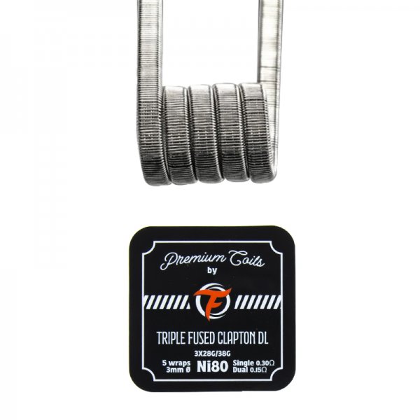 Triple Fused Clapton DL Ni80 0.30Ω New Version (10kom) - Fumytech