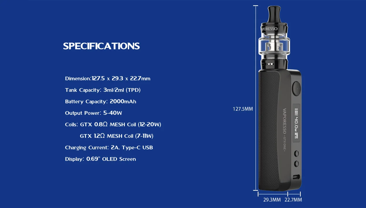 KIT GTX One - Vaporesso » Ecigareta.hr