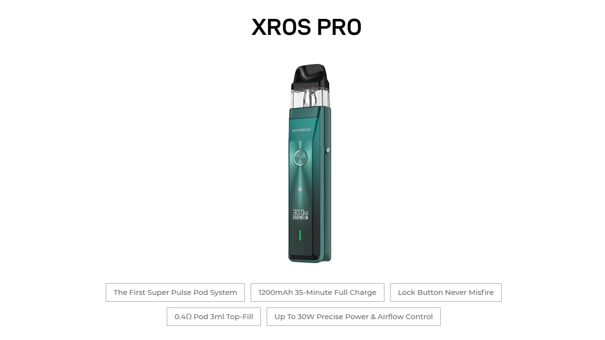 KIT XROS Pro 1200mAh - Vaporesso 19 Xros Pro Kit 31 | Ecigareta.hr