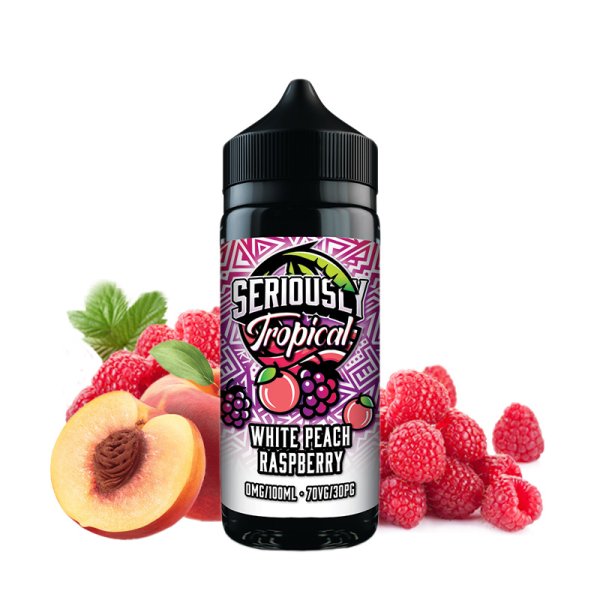 White Peach Raspberry 0mg 100ml - Seriously Tropical by Doozy