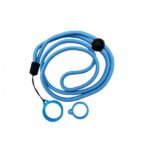 Adjustable Lanyard With Silicone Ring (1kom) - Blue