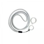 Adjustable Lanyard With Silicone Ring (1kom) - White