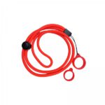 Adjustable Lanyard With Silicone Ring (1kom) - Red