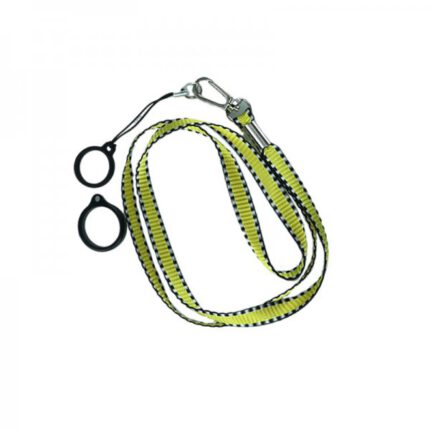 Flat Lanyard With 2 Silicone Rings Yellow (1kom)
