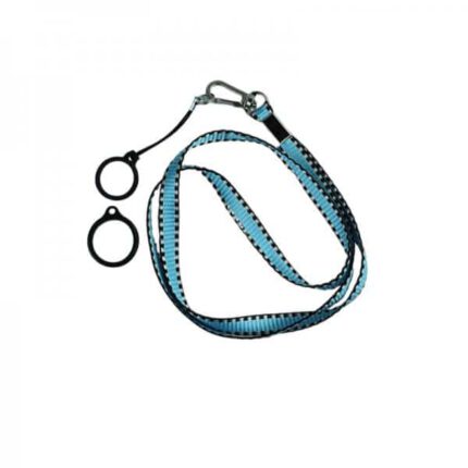 Flat Lanyard With 2 Silicone Rings Blue (1kom)
