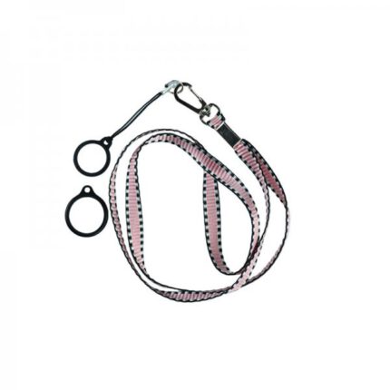 Flat Lanyard With 2 Silicone Rings Pink (1kom)