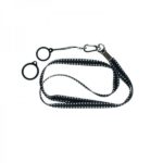 Flat Lanyard With 2 Silicone Rings Black (1kom)