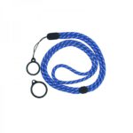 Round Adjustable Lanyard With 2 Silicone Rings Blue + White (1kom)