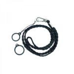 Weave Lanyard With 2 Silicone Rings Black (1kom)