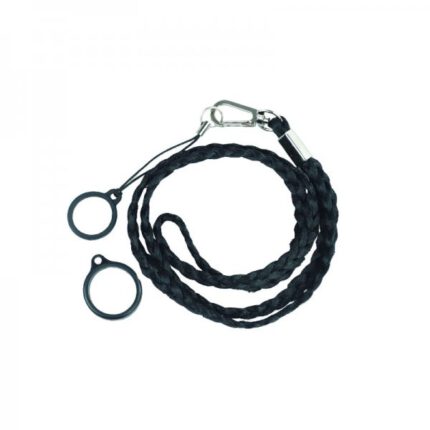 Weave Lanyard With 2 Silicone Rings Black (1kom)