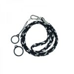 Weave Lanyard With 2 Silicone Rings Black + Grey (1kom)