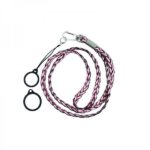 Weave Lanyard With 2 Silicone Rings  Pink (1kom)