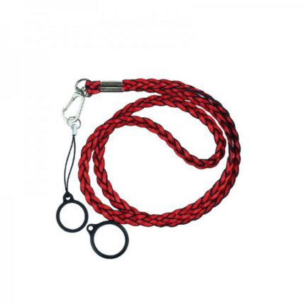 Weave Lanyard With 2 Silicone Rings Red (1kom)