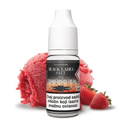 Strawberry Ice Cream NicSalt 10ml - Black Label by Flavourtec - 20mg