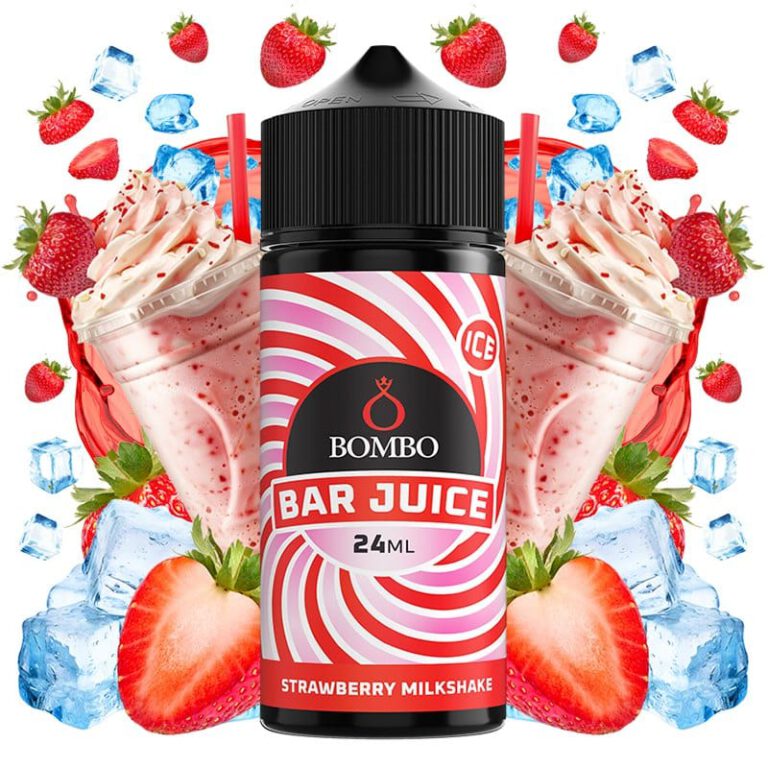 Bombo Aroma Strawberry Milkshake Ice 24ml (Longfill) - Bar Juice by Bombo