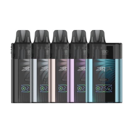 KIT Pod Zetta 2000mAh - Uwell u crnoj boji s LED prikazom i dugmadima za podešavanje, idealan za vaping iskustvo.