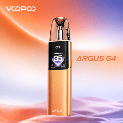 KIT Pod Argus G4 - Voopoo u zlatnoj boji s TFT ekranom i mlaznicom, snage do 35W, idealan za uživanje u vapenju.