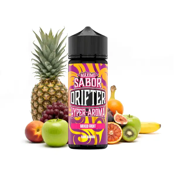 Longfill Mixed Fruit 10ml- Drifter Hyper e-tekućina s voćnim aromama ananasa, grožđa, jabuke, naranče, banane i smokve.