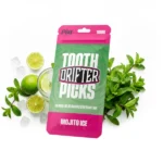 Čačkalice za zube Mojito ICE 10mg - Drifter u zelenoj i ružičastoj ambalaži s aromom limete, leda i mente.